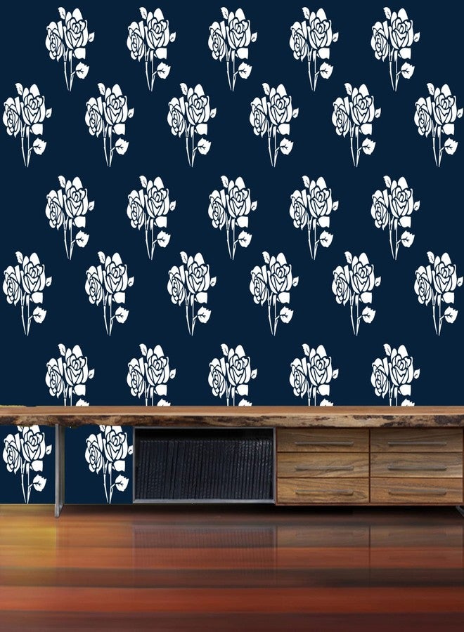 ARandNJ مجموعة قوالب ARandNJ للرسم على الجدران (عبوة واحدة، المقاس: 16 × 24 بوصة) - تصميم وردة الحب - تصميم قابل لإعادة الاستخدام - مثالي لتزيين غرف الرسم والمعيشة والمكاتب - Image 5